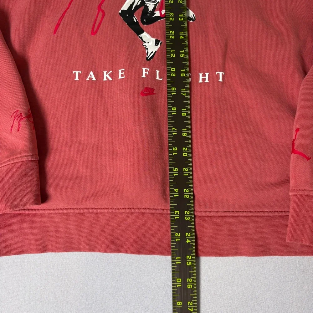 Air Jordan Flight Collection Hoodie Mens Medium Salmon Red Take Flight Pullover